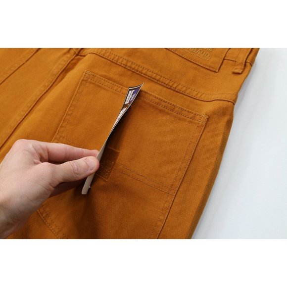 NOS Vintage 90s Marithe Francois Girbaud Mens 36x32 Baggy Loose Fit Jeans Orange - Picture 11 of 11